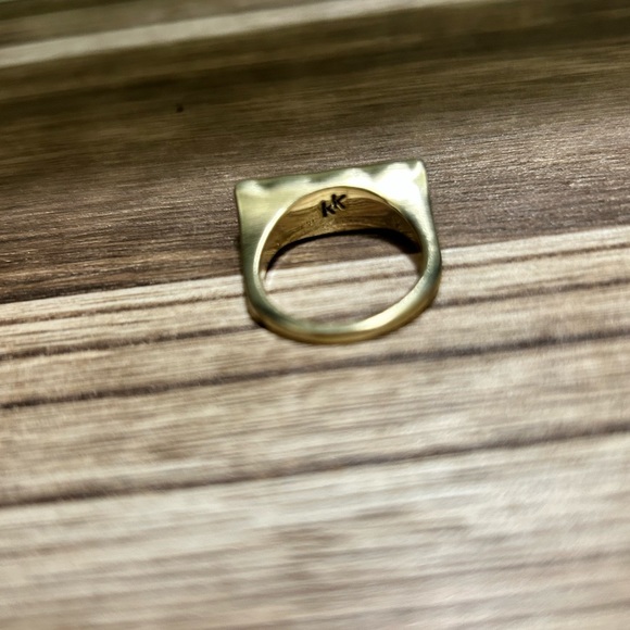 NWT Karen Kane Lapis & Gold Ring - Picture 9 of 14